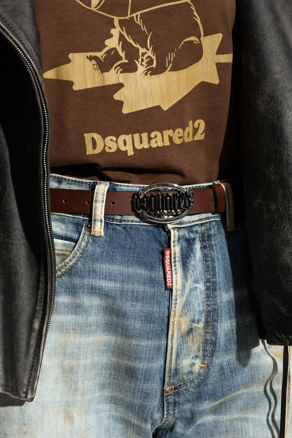 Logo Plaque Buckle Belt