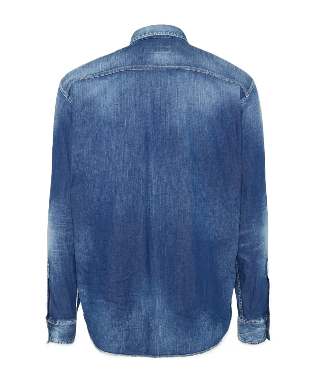 Light Wash Relax Dan Worker Pocket Shirt