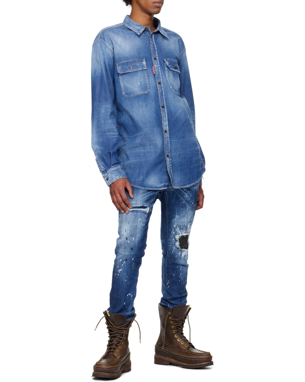 Light Wash Relax Dan Worker Pocket Shirt