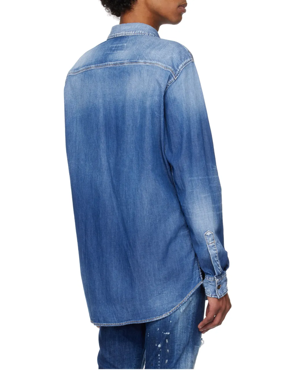 Light Wash Relax Dan Worker Pocket Shirt