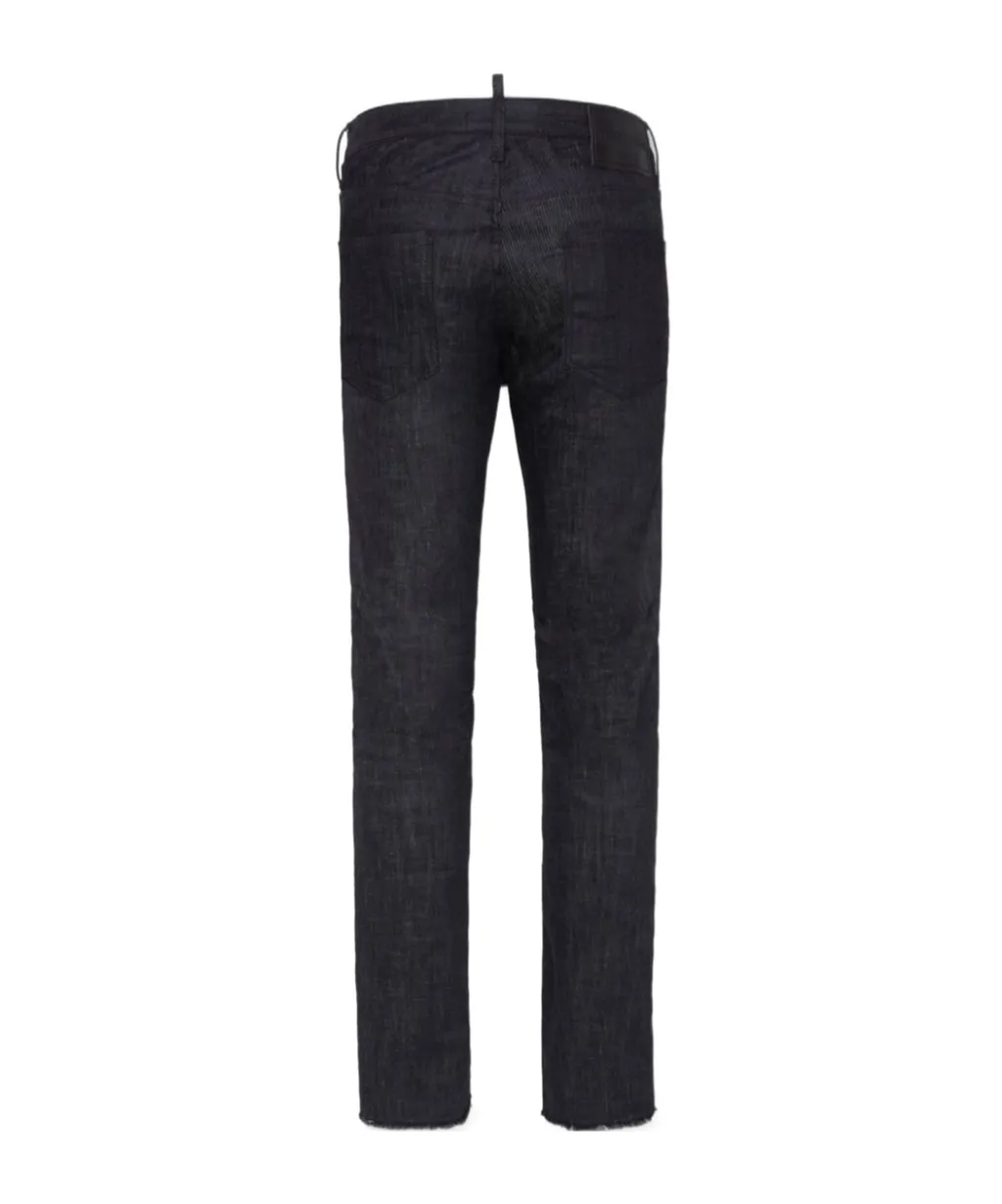 Zip-Detailed Tapered Jeans