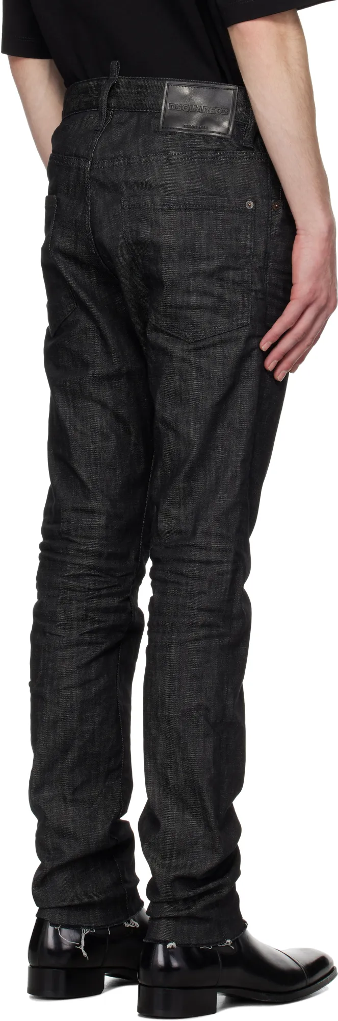 Zip-Detailed Tapered Jeans