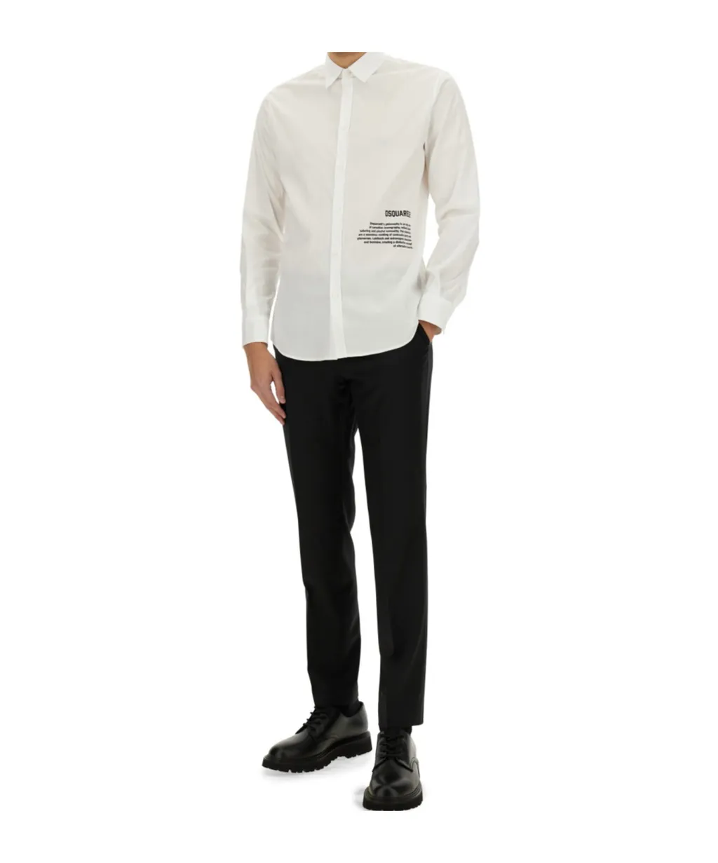 Logo-Printed Button-Up Shirt