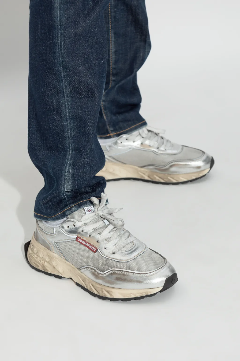 Distressed Low-Top Sneakers