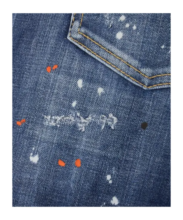Logo-Patch Distressed Jeans