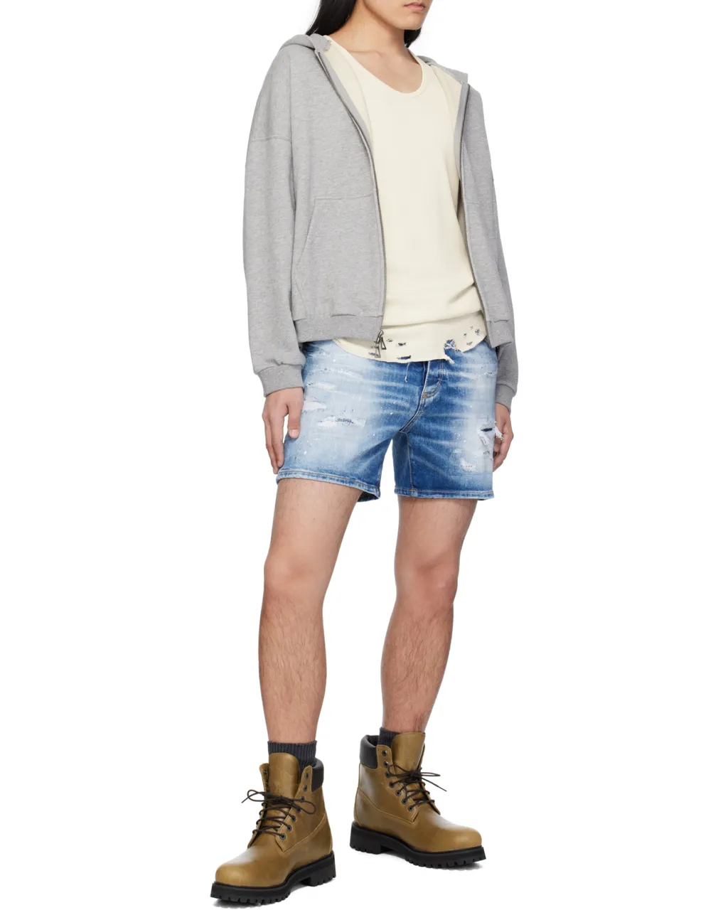 Distressed-Effect Shorts