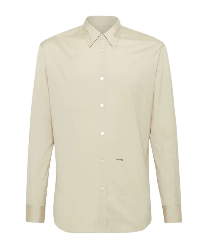 Logo Printed Long-Sleeved Shirt