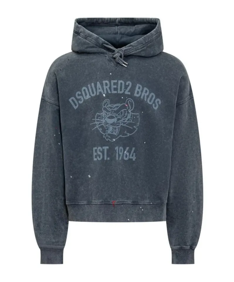 Distressed Drawstring Hoodie
