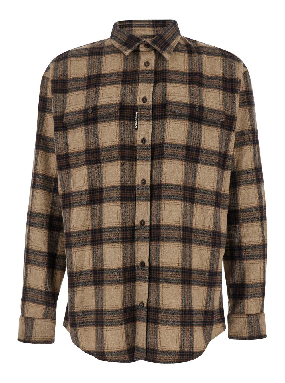 Checked Long-Sleeved Shirt