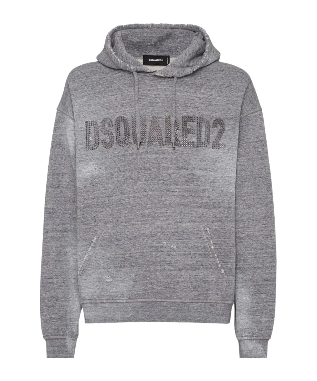 Distressed Drawstring Hoodie