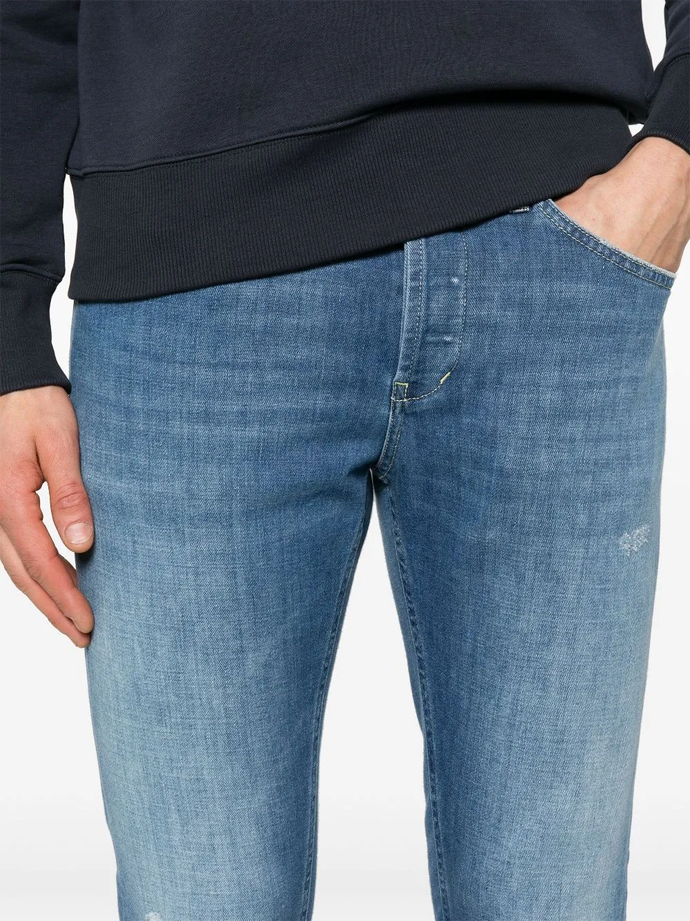Slim Fit Distressed Pants