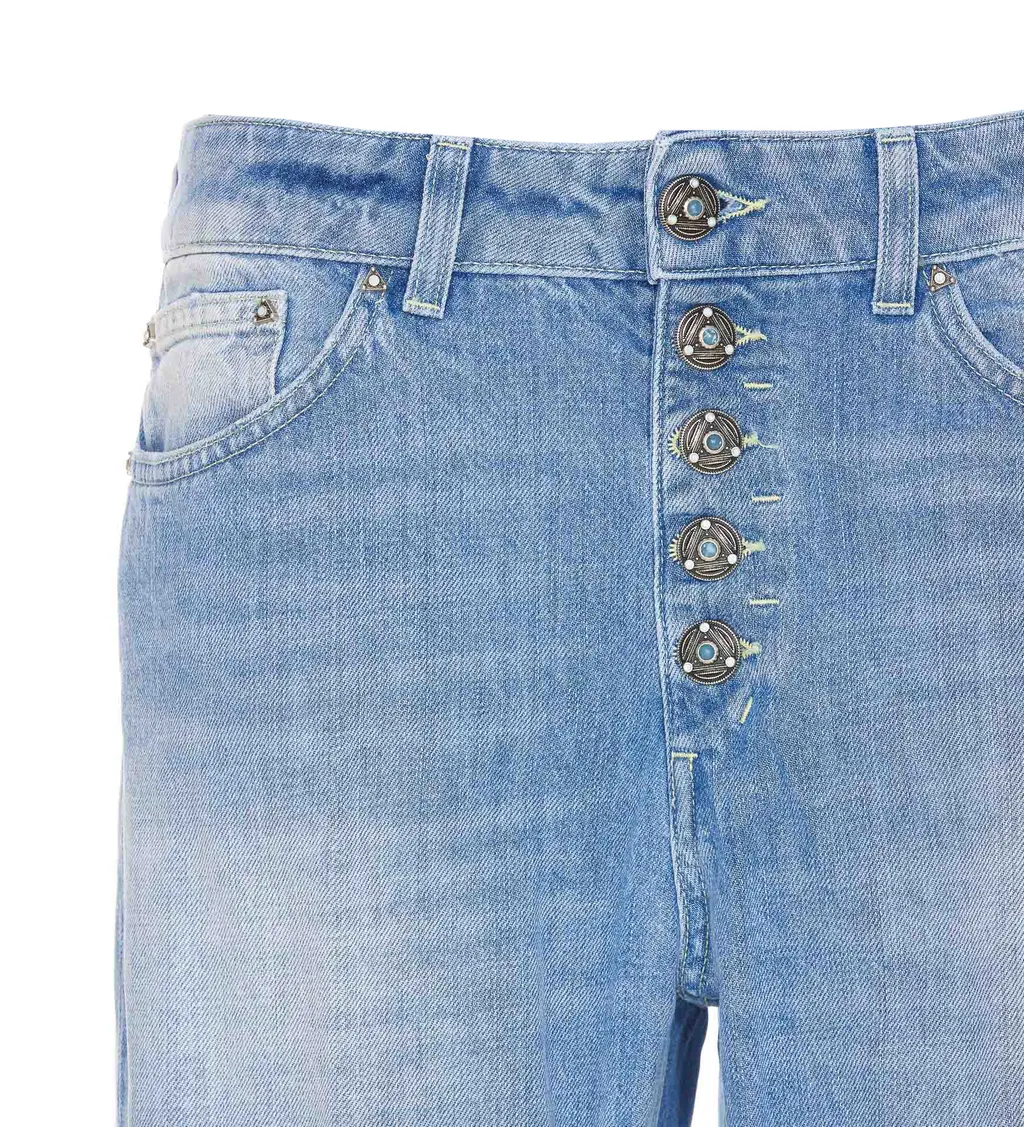 Button-Fly Straight Leg Pants