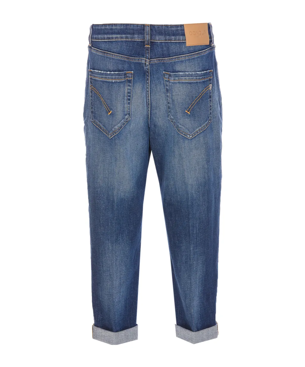 Distressed Button-Fly Pants