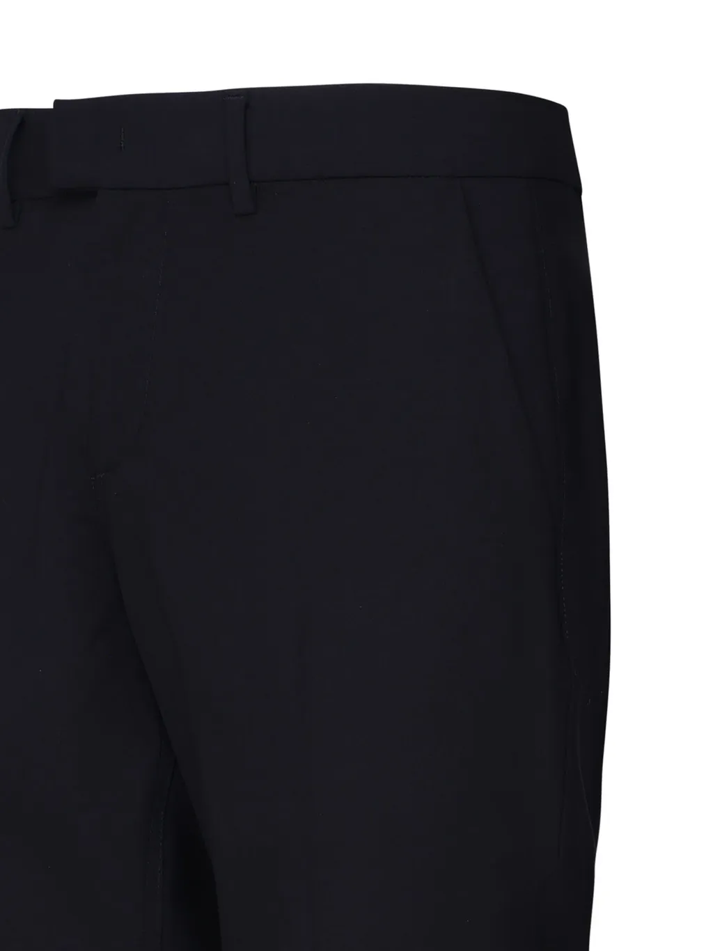 Cigarette Fit Wool Pants