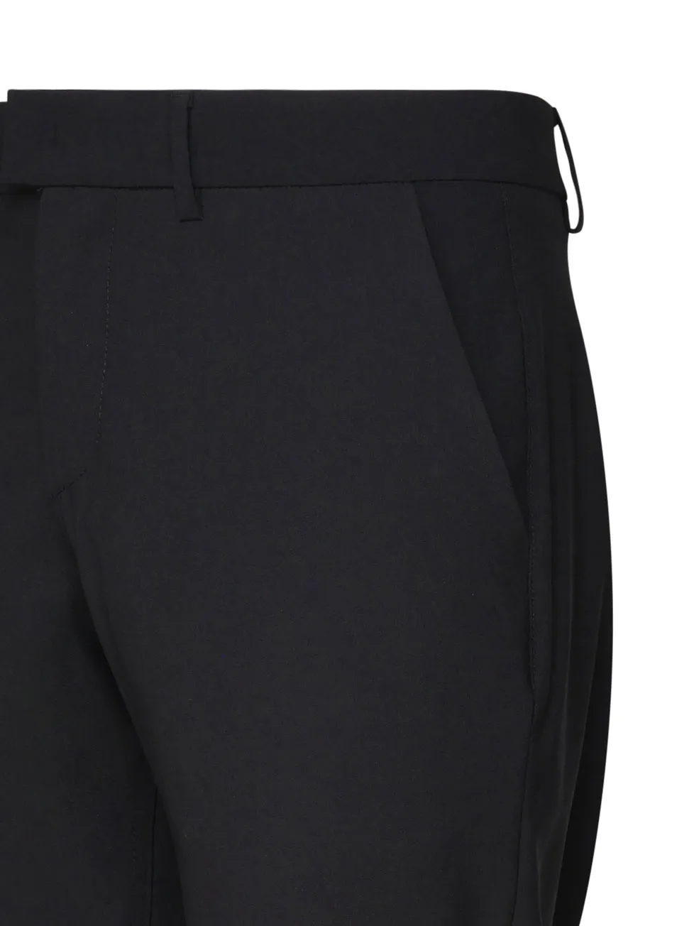 Cigarette Fit Wool Pants
