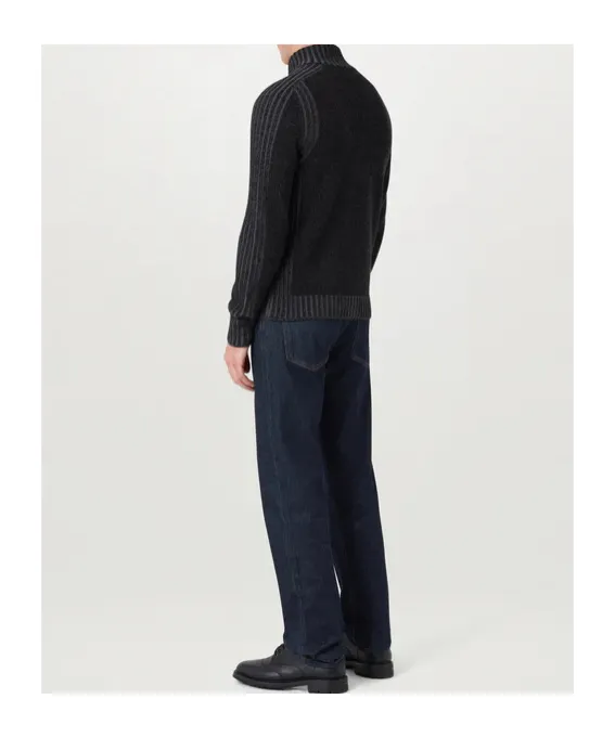 Zip Patch Logo Sweater