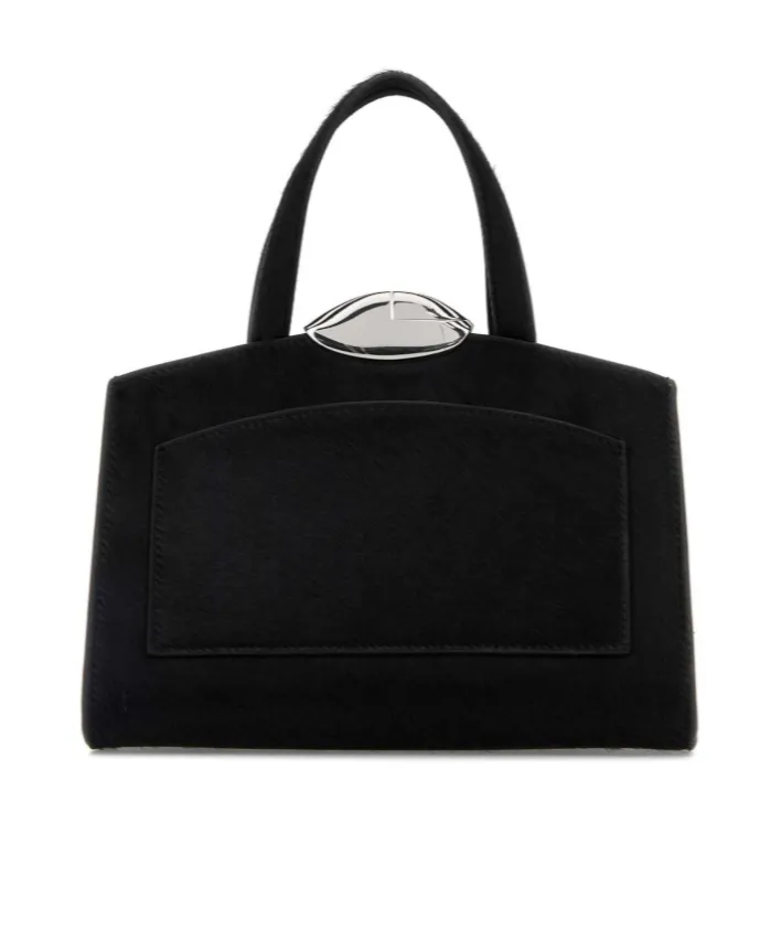 Clasp Fastened Shoulder Bag