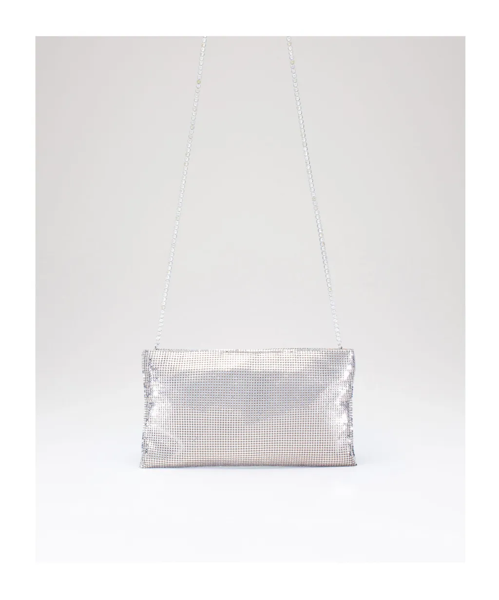 Metallic Chain Clutch Bag
