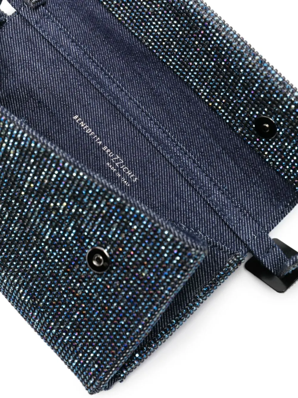Vitty La Mignon Rhinestone-Embellished Denim Bag