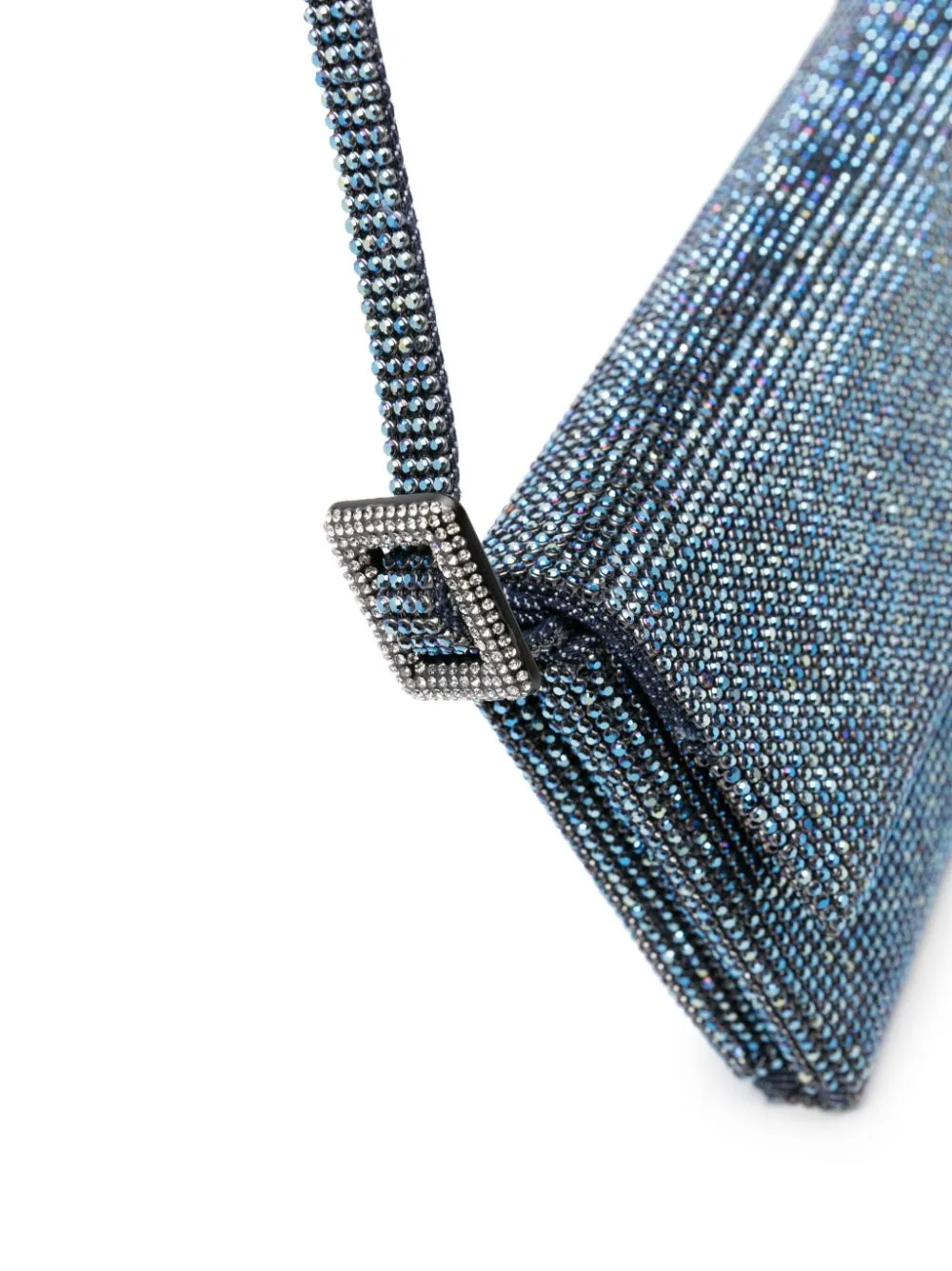 Vitty La Mignon Rhinestone-Embellished Denim Bag