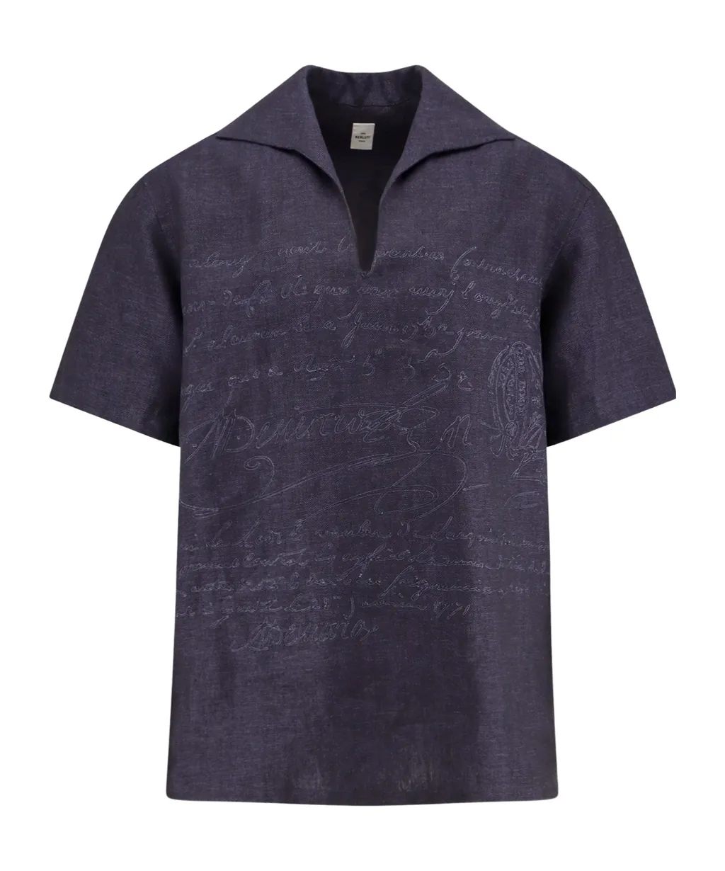 Script Detailed Collared Shirt