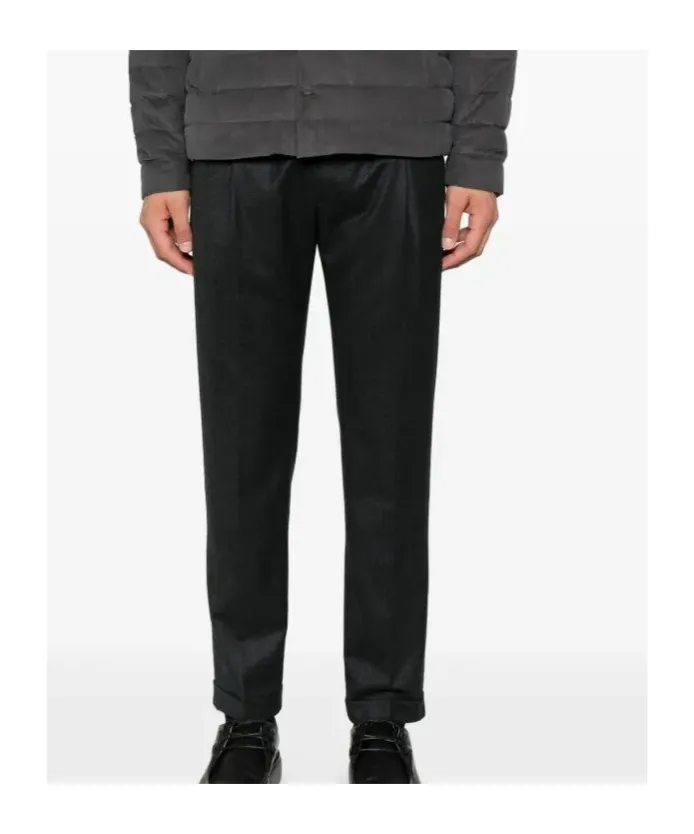 Pleated Side-Buckle Trousers
