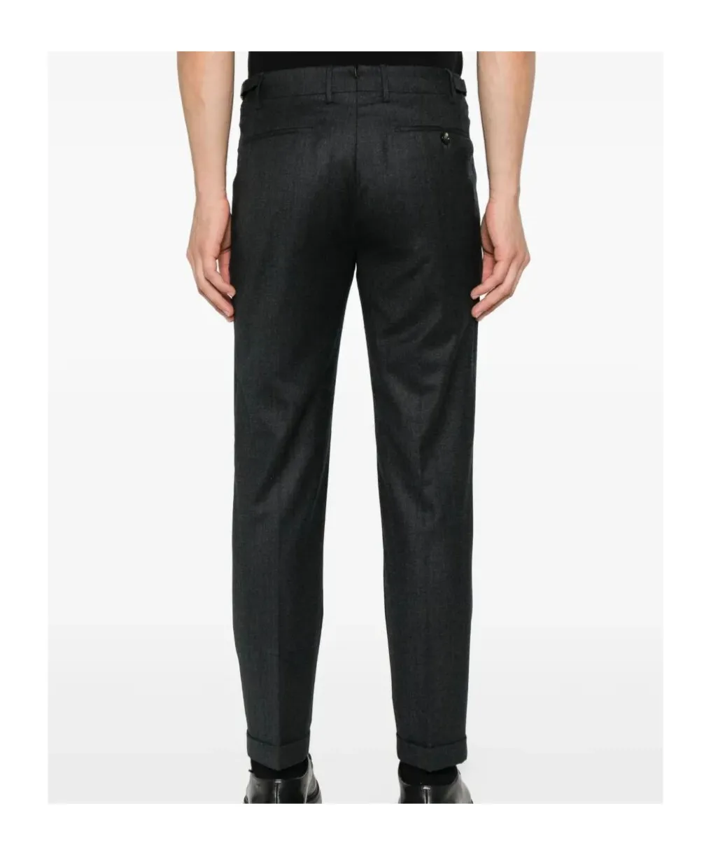 Pleated Side-Buckle Trousers