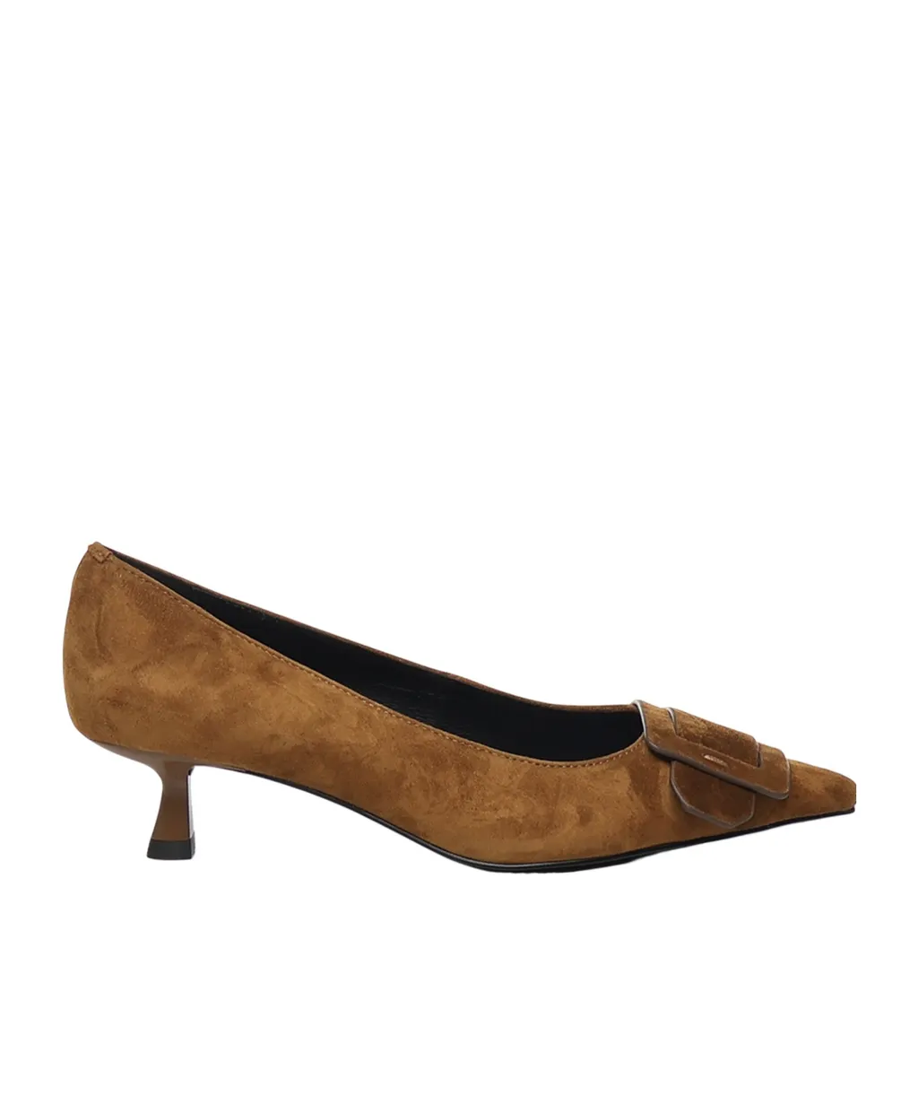 Suede Pointed-Toe Pumps