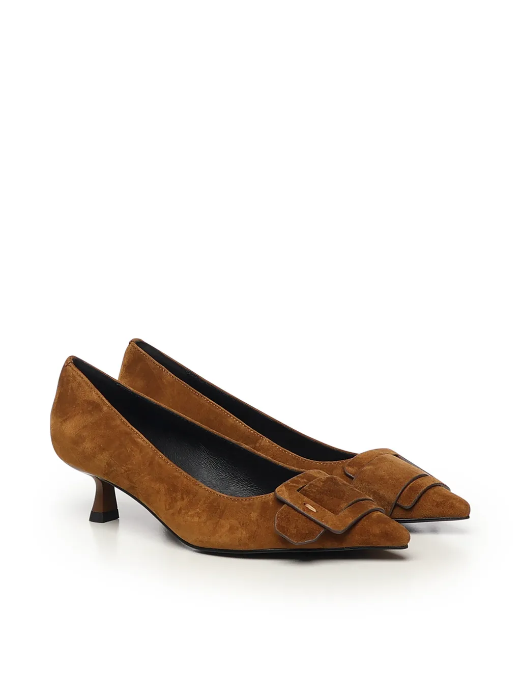Suede Pointed-Toe Pumps