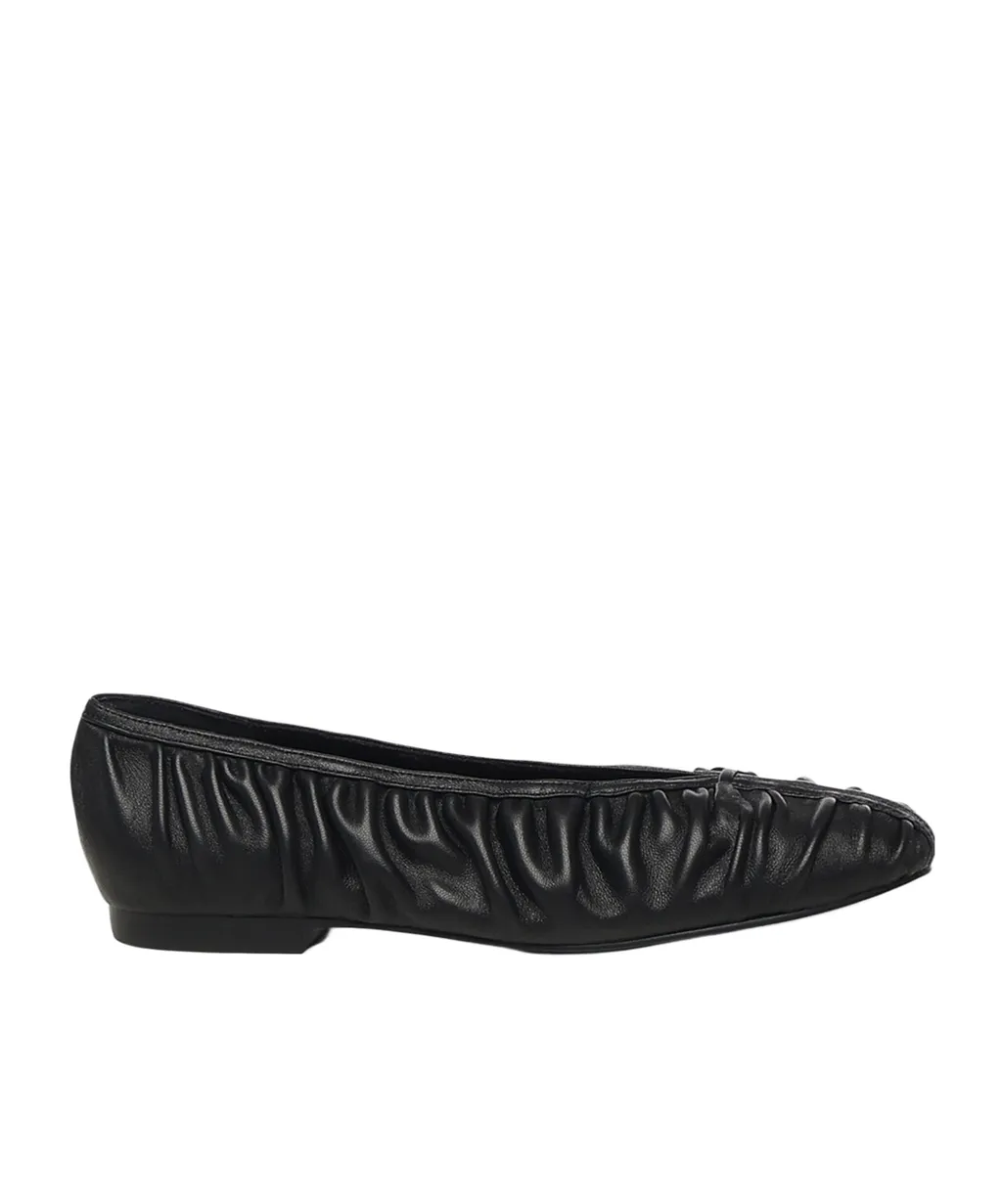 Ruched Round Toe Flat Shoes