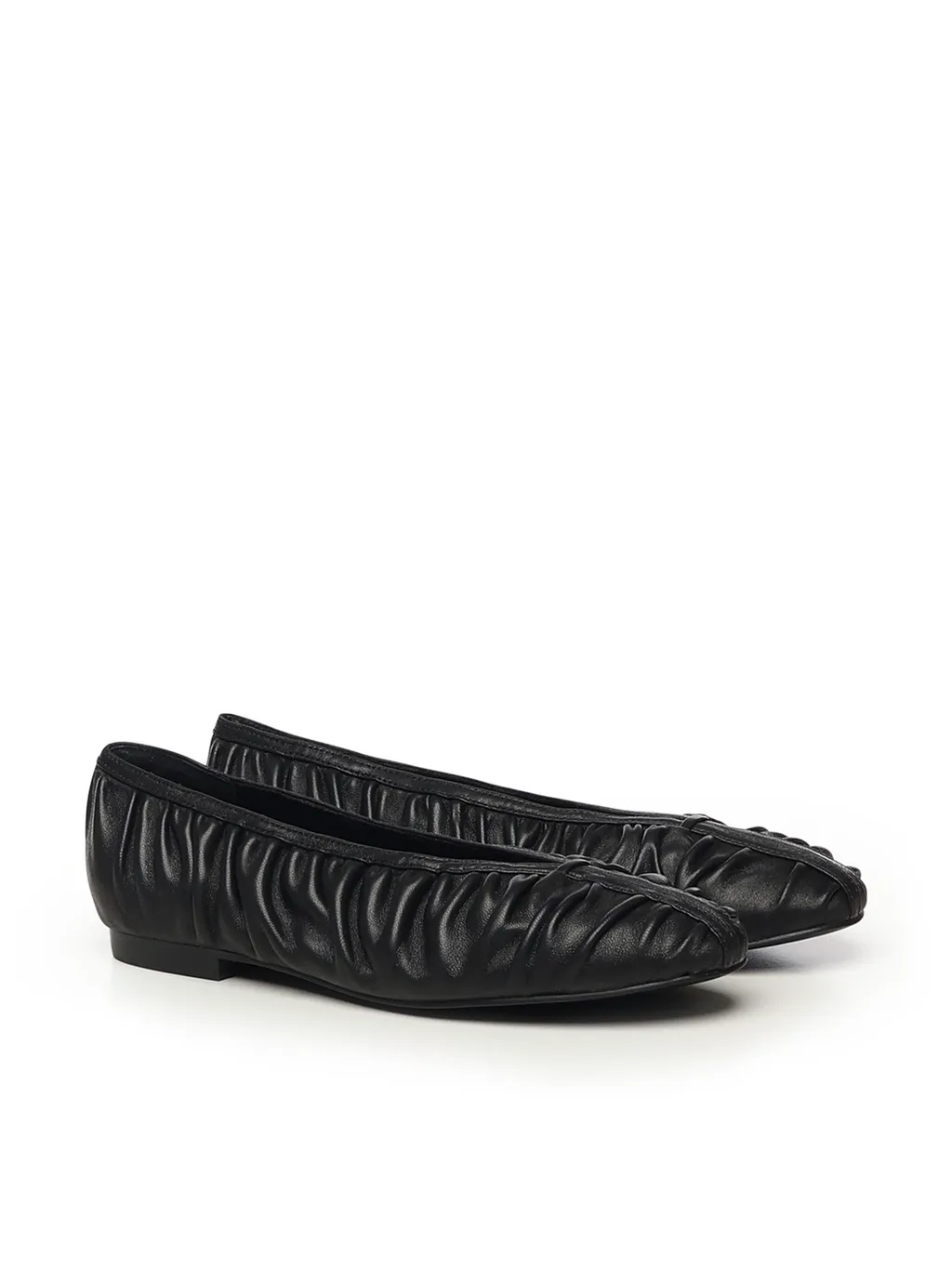Ruched Round Toe Flat Shoes