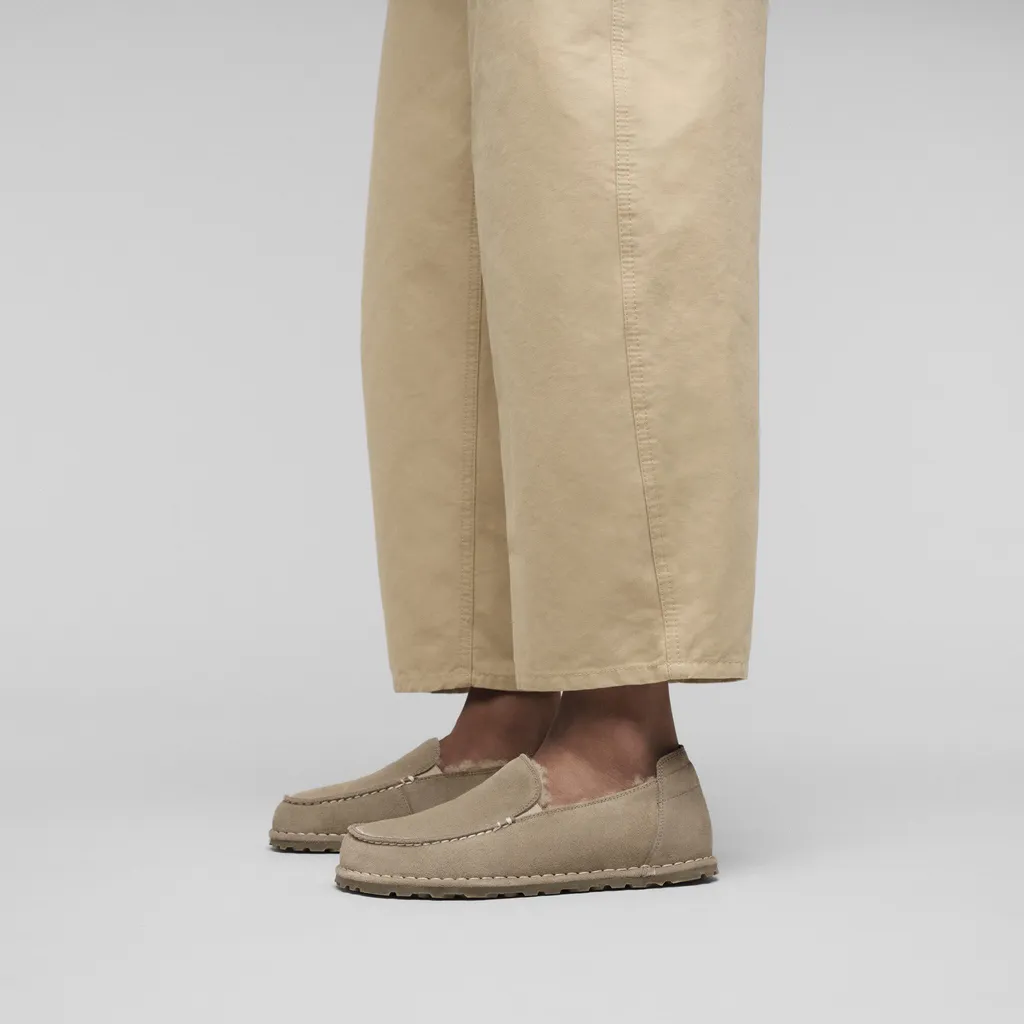 Utti Shearling Suede Loafers