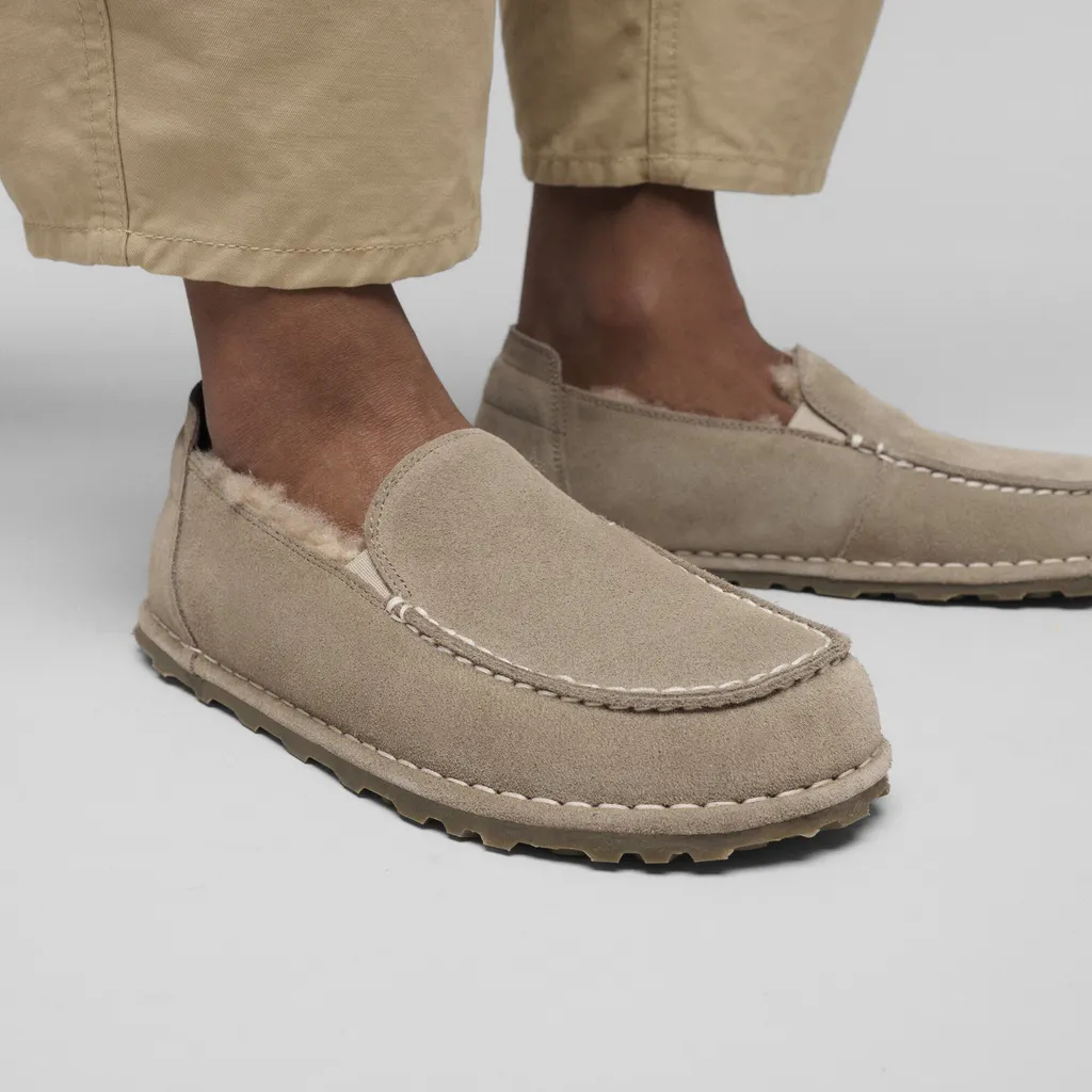 Utti Shearling Suede Loafers
