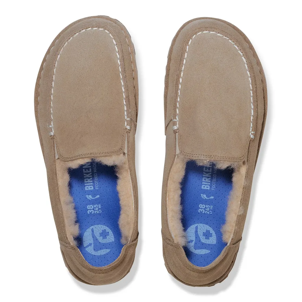 Utti Shearling Suede Loafers