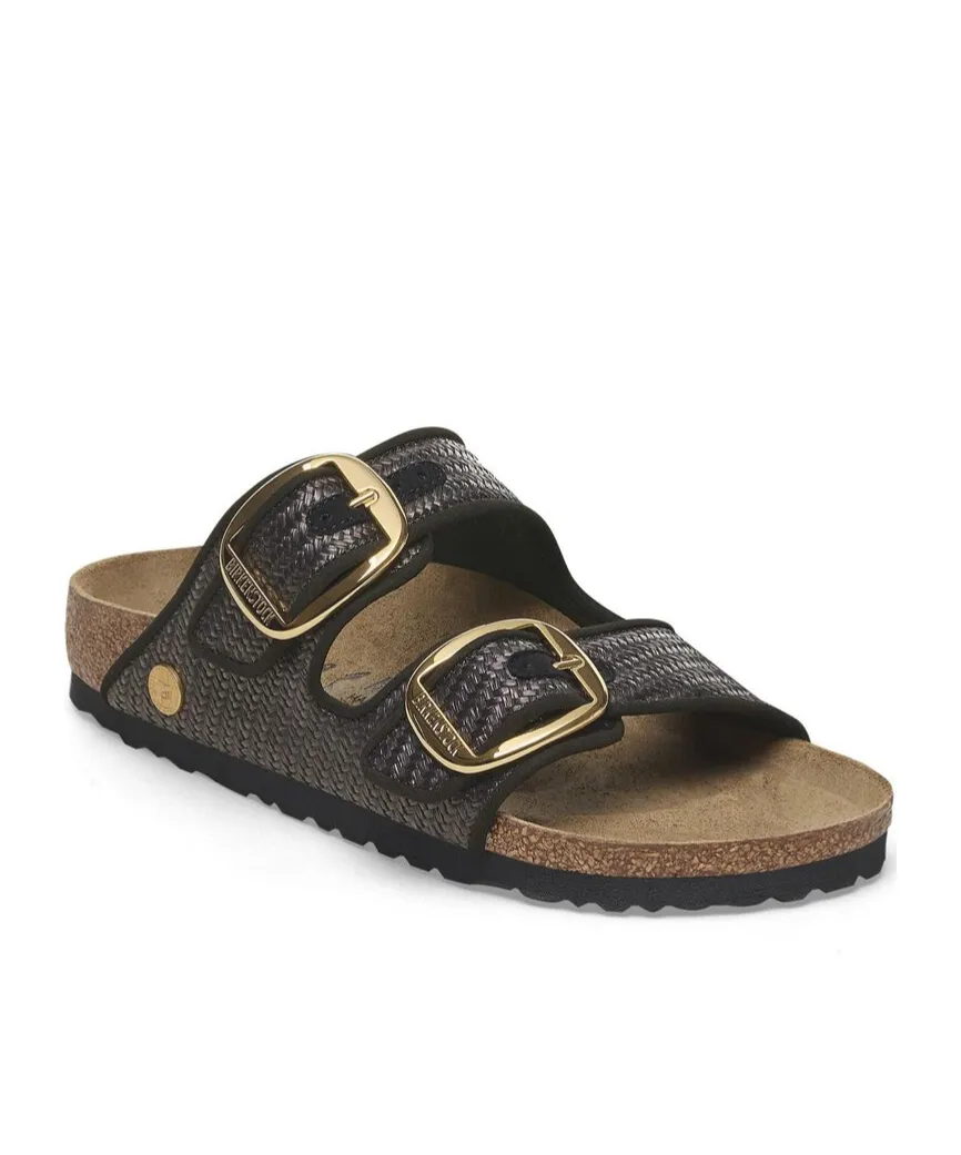 Double Buckle Woven Sandals