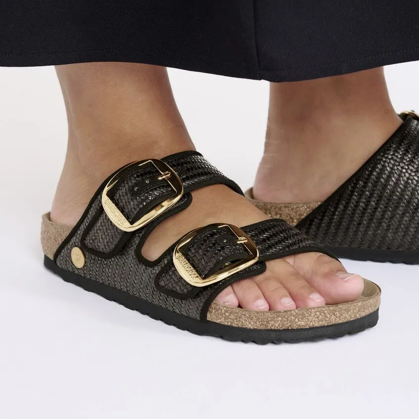 Double Buckle Woven Sandals