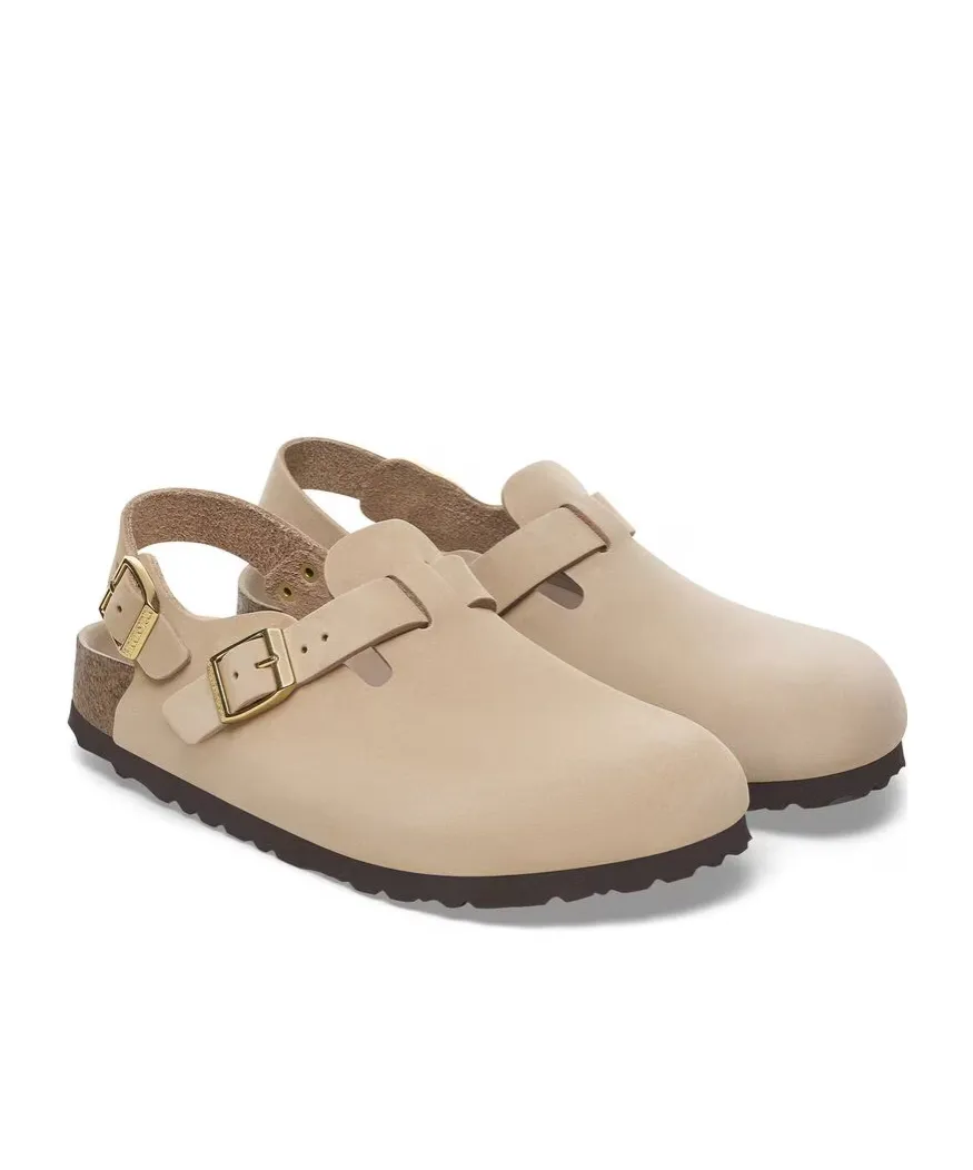 Buckle Detailed Round Toe Sandals