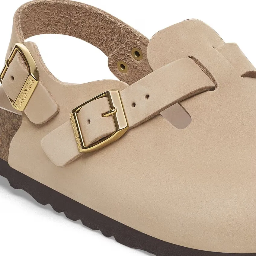 Buckle Detailed Round Toe Sandals