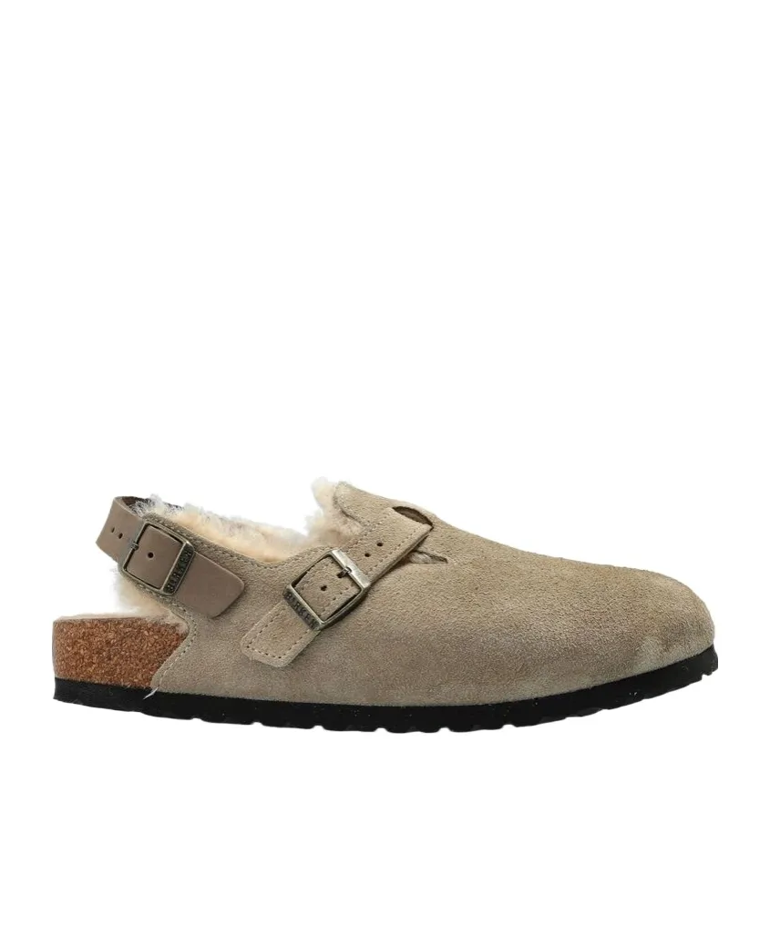 Shearling Buckle Sandals