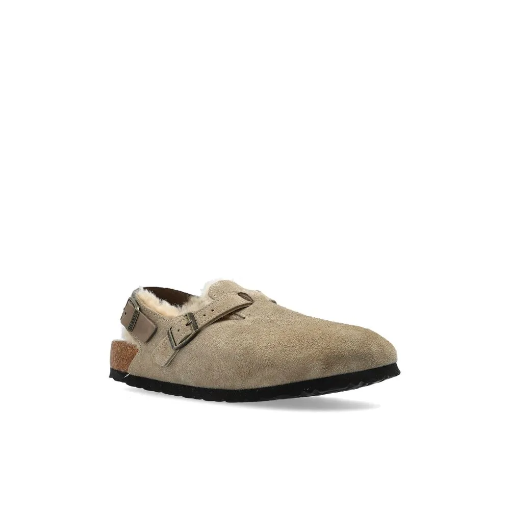 Shearling Buckle Sandals