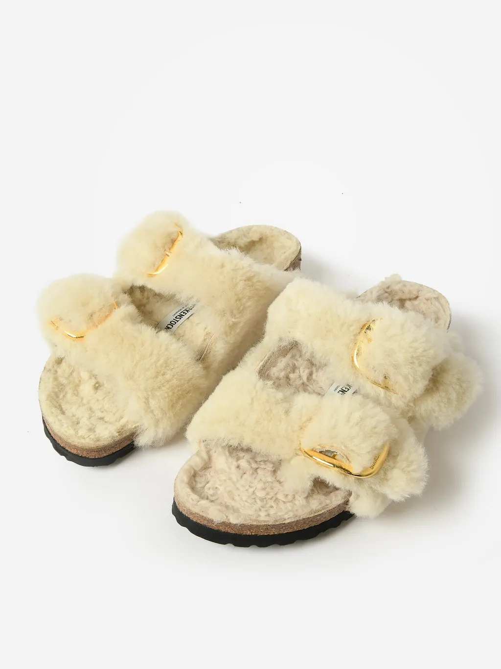 Shearling Buckle Sandals