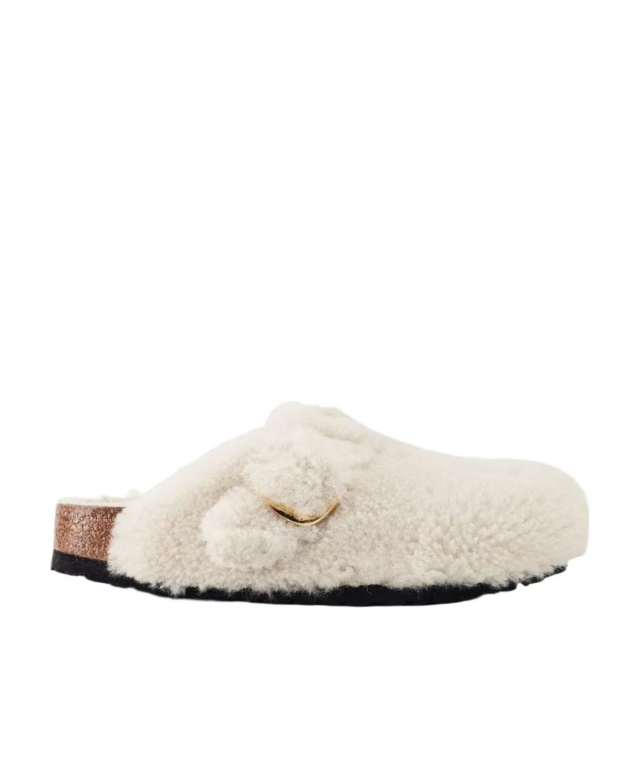 Shearling Buckle Sandals