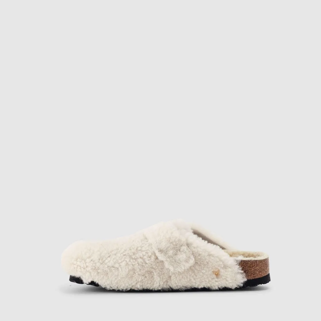 Shearling Buckle Sandals