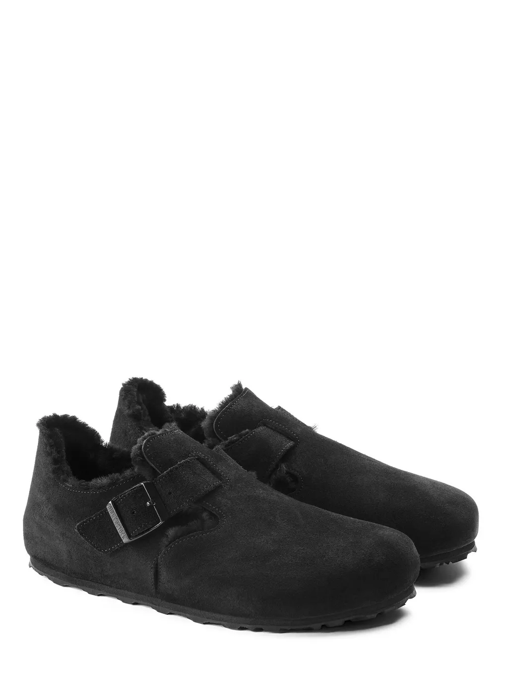 Logo-Print Suede Slippers