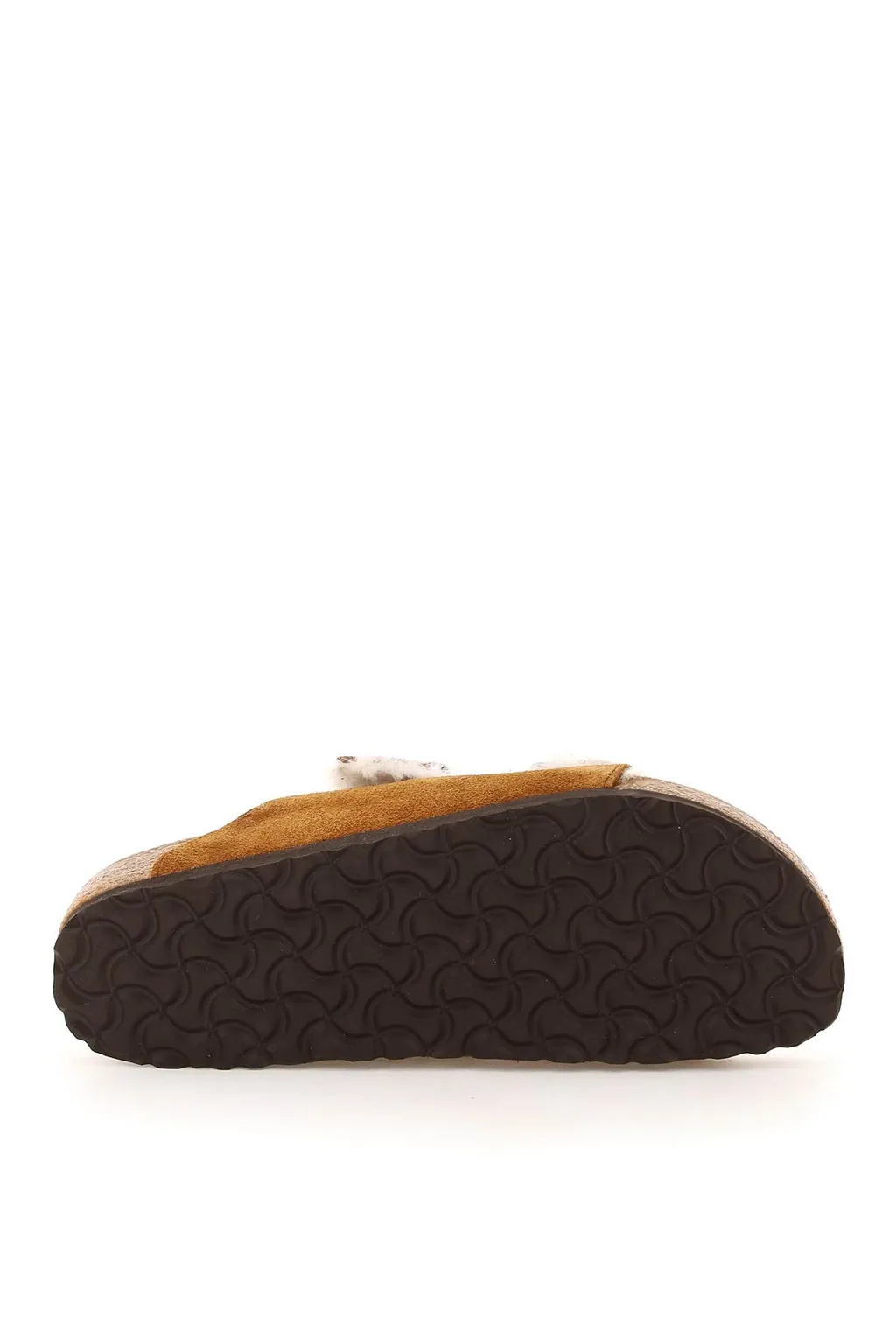 Arizona Buckle-Detailed Shearling Sandals