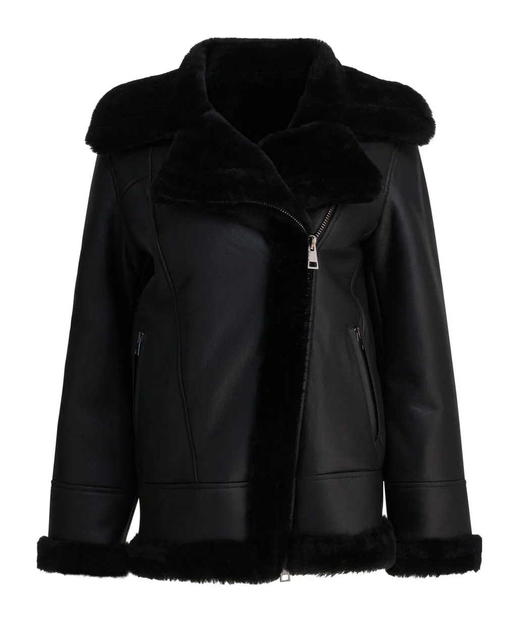 Shearling-Trimmed Jacket