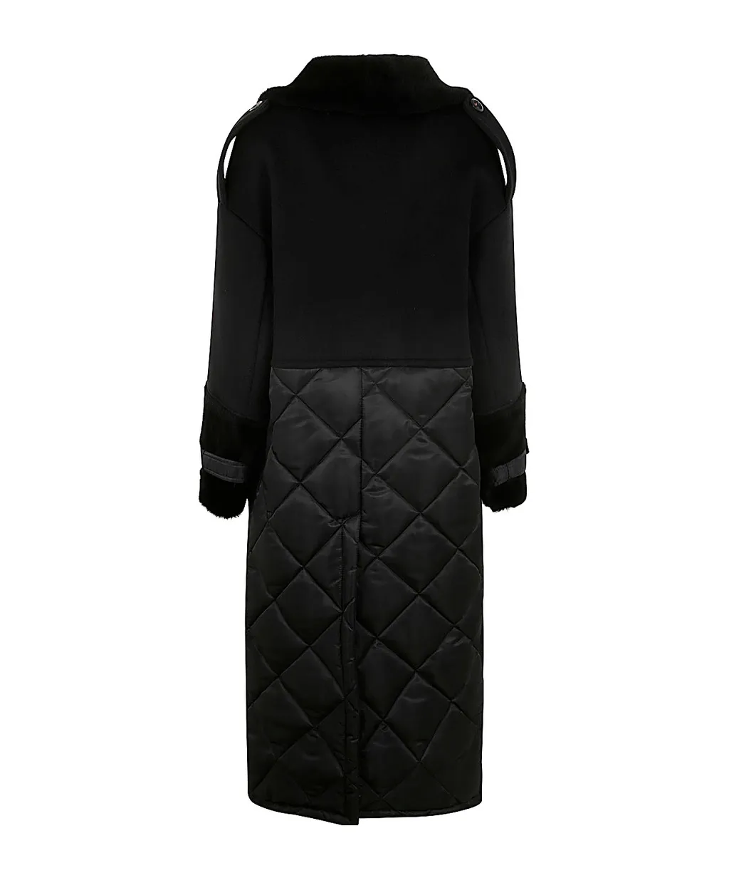 Long-Sleeved Double-Breasted Coat
