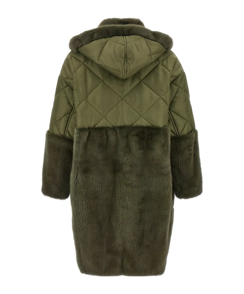 Long-Sleeved Spliced Coat