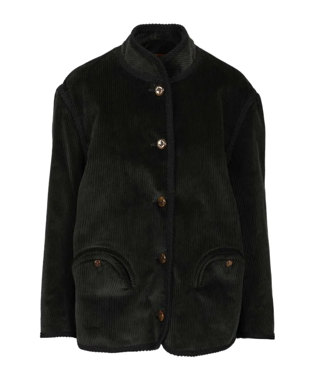 Curly Buttoned Jacket