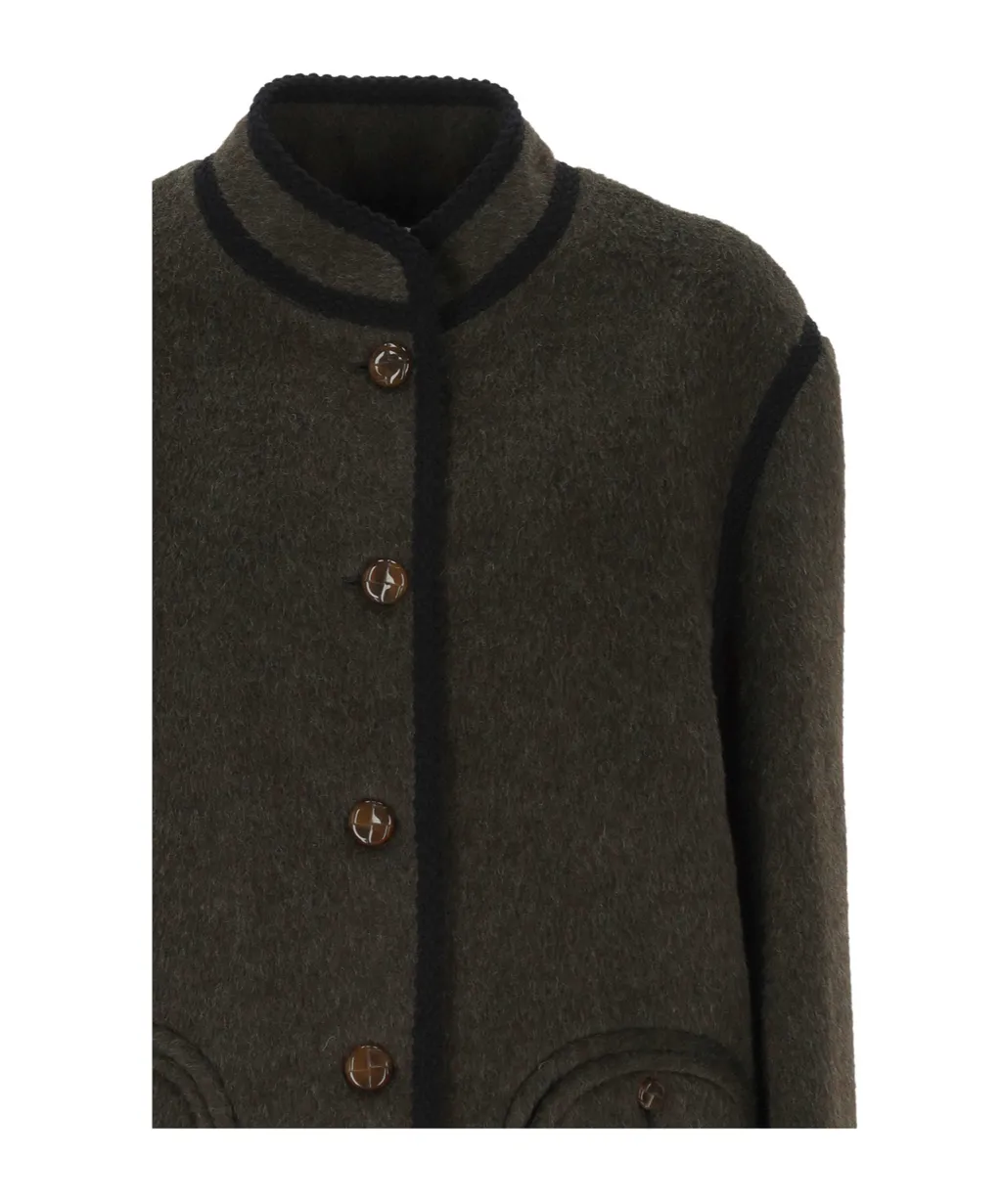 Buttoned Wool Jacket